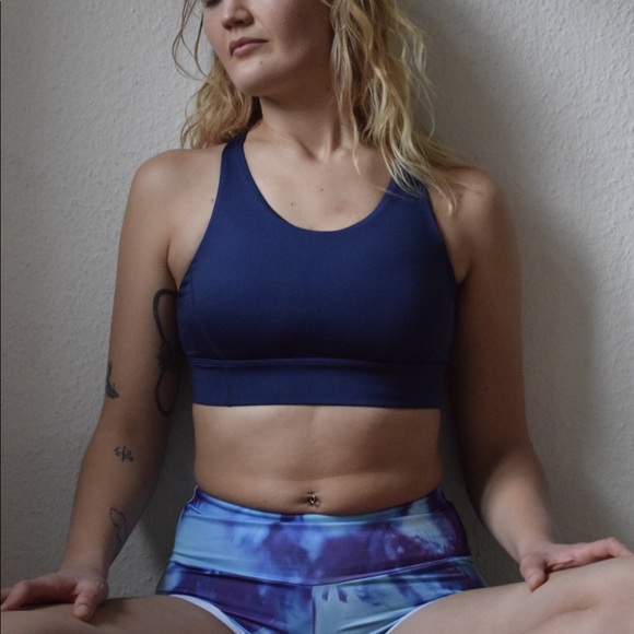 🔥NWT Blue Long-line Sport Bra - Picture 4 of 10